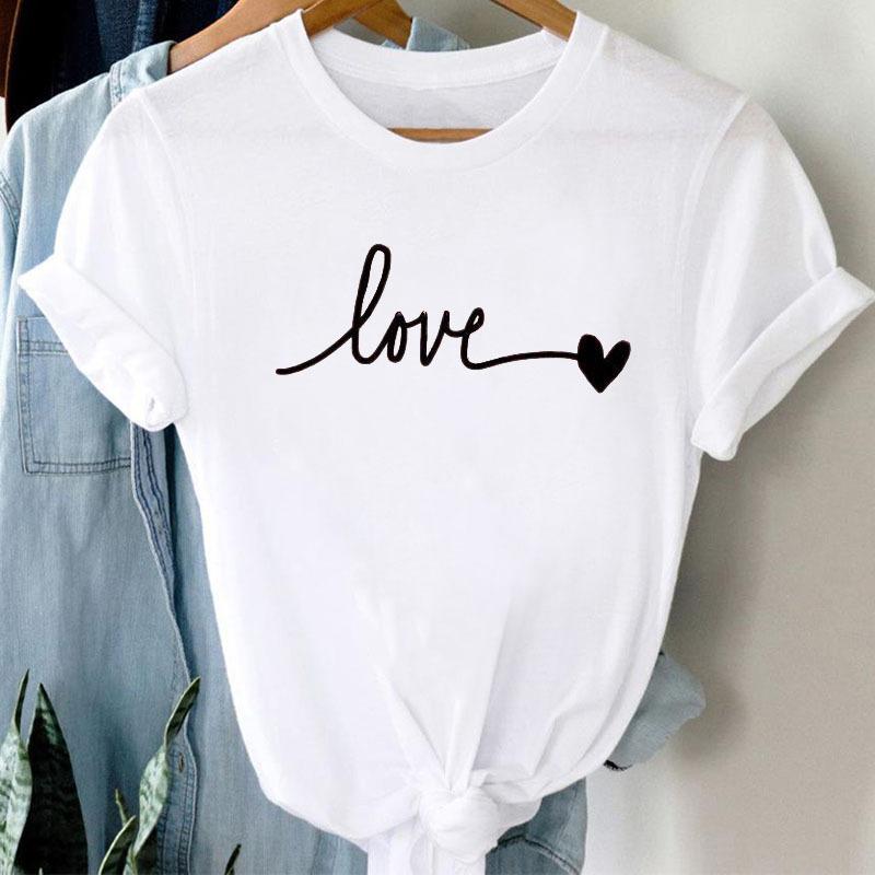 Casual Loose Retro Womens ShortSleeved Tshirt Fashion Love a Generation Simple Polyester Fiber Top S
Casual Loose Retro Womens ShortSleeved Tshirt Fashion Love a Generation Simple Polyester Fiber Top S