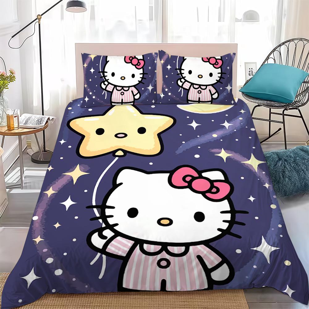 K-Kawaii Cute H-Hello Kitty Duvet Cover Set Home Style Bedding Soft Laundry Cotton Bed 3 Piece Set Student Dormitory Gift 135x200cm
K-Kawaii Cute H-Hello Kitty Duvet Cover Set Home Style Bedding Soft Laundry Cotton Bed 3 Piece Set Student Dormitory Gift 135x200cm