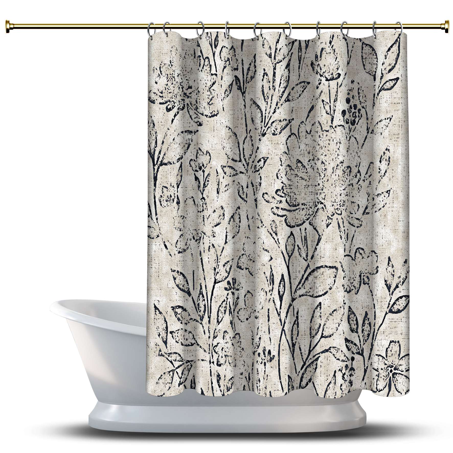 Занавеска для душа с текстурой природы и принтом / Водонепроницаемая для украшения вашей ванной комнаты - Многомерный современный узор в виде рассыпанных цветов
Занавеска для душа с текстурой природы и принтом / Водонепроницаемая для украшения вашей ванной комнаты - Многомерный современный узор в виде рассыпанных цветов