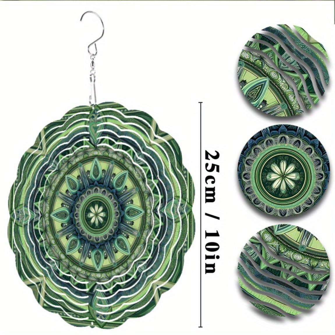 Зеленый мандала ветряк 10 дюймов, винтажный металлический подвесной декор с вращающимся на 360 градусов крючком, сложный листовой цветочный дизайн 01A
Зеленый мандала ветряк 10 дюймов, винтажный металлический подвесной декор с вращающимся на 360 градусов крючком, сложный листовой цветочный дизайн 01A