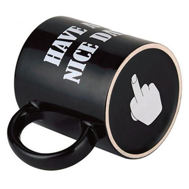 Creative Have a Nice Day Middle Finger Coffee Mug - Funny Novelty Cup for Coffee Milk Tea Drinkers Unique Home Office Gift 300ml чорний
Creative Have a Nice Day Middle Finger Coffee Mug - Funny Novelty Cup for Coffee Milk Tea Drinkers Unique Home Office Gift 300ml чорний
