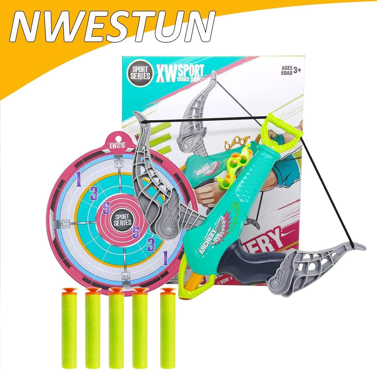 Набор стрел и лука для мальчиков 3, 4, 5, 6, 7, 8 лет, уличная игрушка для детей в возрасте от 3 до 8 лет, подарки для мальчиков и девочек, игры в помещении, подарки на день рождения для детей 27*36*3cm зелёный
Набор стрел и лука для мальчиков 3, 4, 5, 6, 7, 8 лет, уличная игрушка для детей в возрасте от 3 до 8 лет, подарки для мальчиков и девочек, игры в помещении, подарки на день рождения для детей 27*36*3cm зелёный