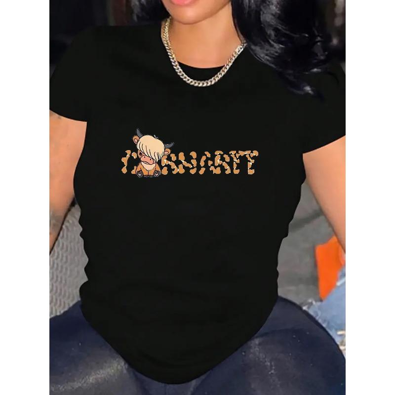 Women s Print T-Shirt - Short Sleeve Round Neck Summer Top with Cowgirl Lettering & Patterns - Casual Blouse for Casual Attire & Themed Events 4XL чорний
Women s Print T-Shirt - Short Sleeve Round Neck Summer Top with Cowgirl Lettering & Patterns - Casual Blouse for Casual Attire & Themed Events 4XL чорний