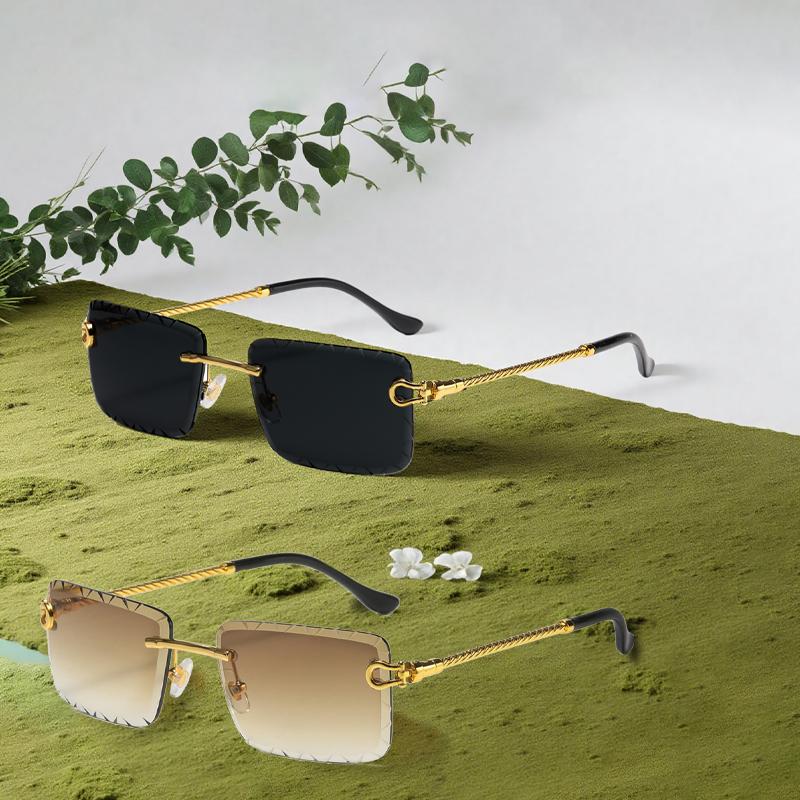 2pcs Retro Metal Twisted Legs Summer Colorful Street Sunglasses Borderless Hollow Square Edge Sunglasses
2pcs Retro Metal Twisted Legs Summer Colorful Street Sunglasses Borderless Hollow Square Edge Sunglasses