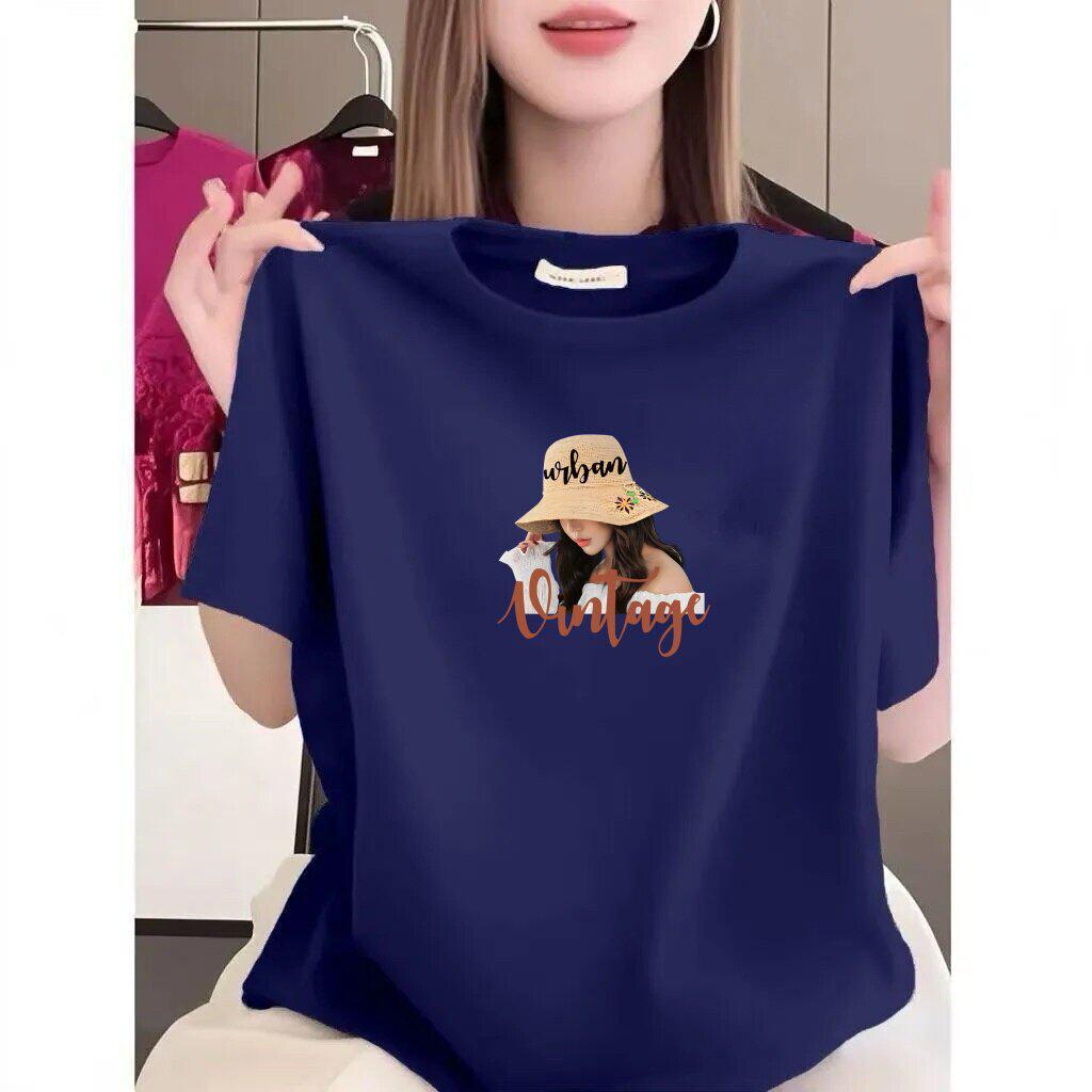 Korean Retro Print Loose Plus Size Women s T-Shirt, Round Neck, Short Sleeve, Slimming Style L
Korean Retro Print Loose Plus Size Women s T-Shirt, Round Neck, Short Sleeve, Slimming Style L