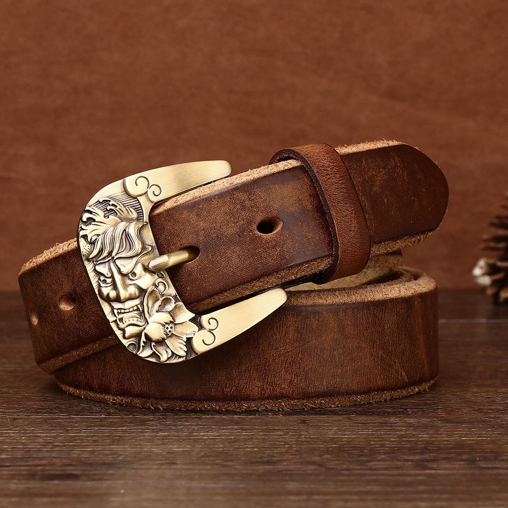 Rare And Super Thick Men S First-Layer Cowhide Copper Buckle Lazy Belt Casual Guochao Retro Men S Belt 110cm
Rare And Super Thick Men S First-Layer Cowhide Copper Buckle Lazy Belt Casual Guochao Retro Men S Belt 110cm