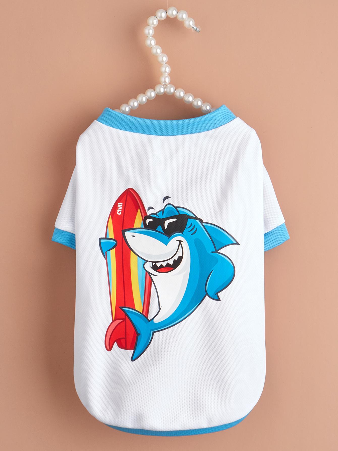 Pet Cloth Dog T-shirt with Cute Shark Pattern Printed Clothes for Doggy Dog Cat Apparel Costume Kitten XS(old) белый
Pet Cloth Dog T-shirt with Cute Shark Pattern Printed Clothes for Doggy Dog Cat Apparel Costume Kitten XS(old) белый