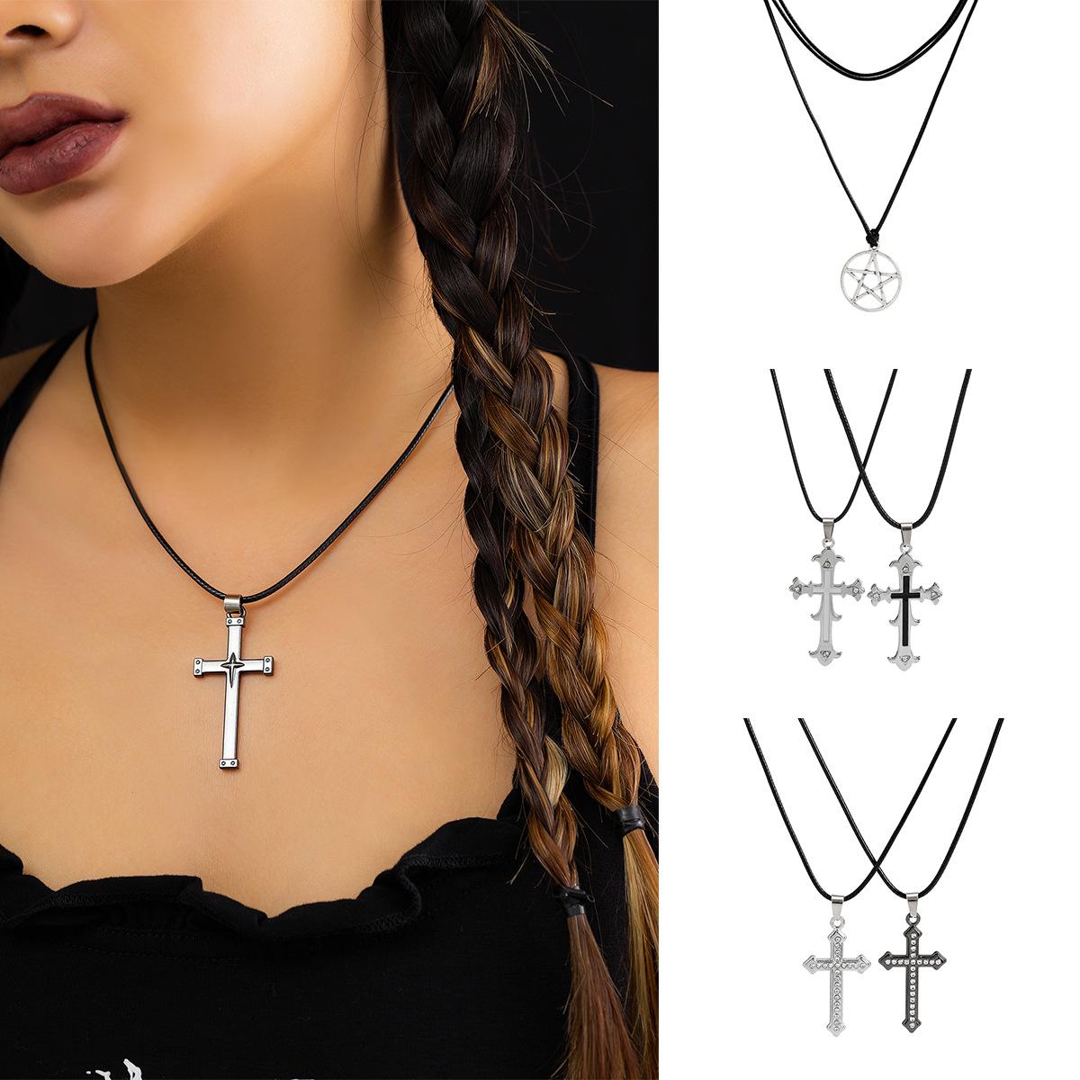 jewelry, simple hollow star-shaped retro necklace, sweet and cool couple micro-diamond-encrusted cross necklace for women
jewelry, simple hollow star-shaped retro necklace, sweet and cool couple micro-diamond-encrusted cross necklace for women