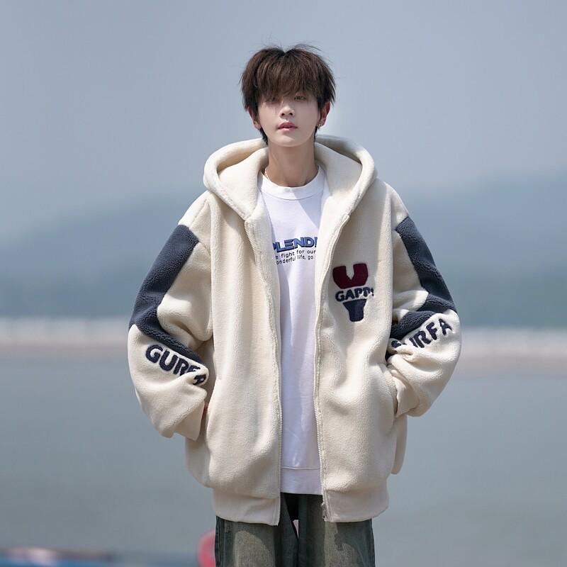 Men s Plus Size Lambswool Cotton Hooded Jacket - Trendy, High-End Winter Wear with Velvet Lining L (110-130 jin) білий
Men s Plus Size Lambswool Cotton Hooded Jacket - Trendy, High-End Winter Wear with Velvet Lining L (110-130 jin) білий