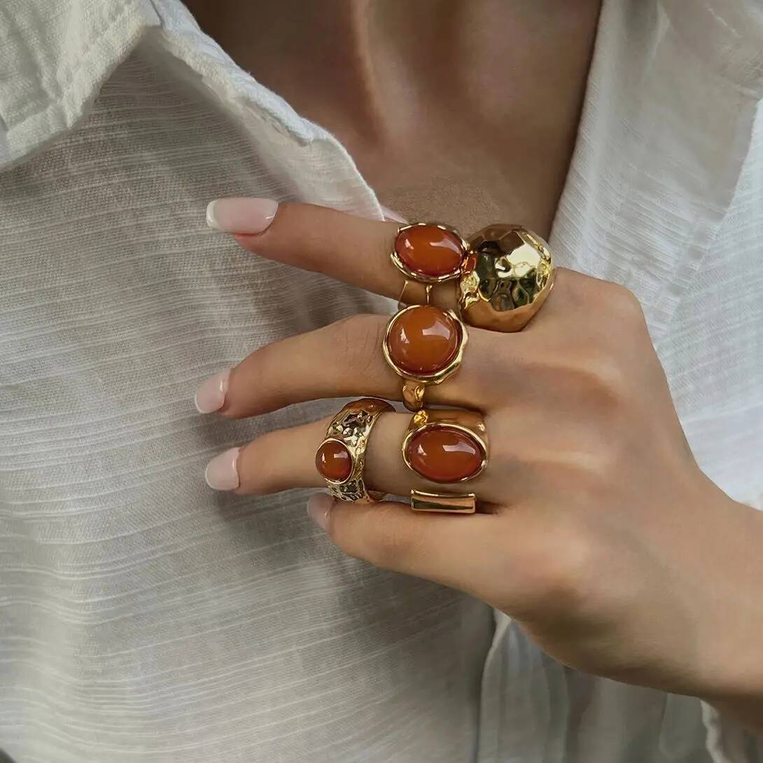 Ingemark 5Pcs/Set Luxury Inlaid Acrylic Rhinestone Open Rings for Women New Trend Goth Wide Adjustable Rings Couple Jewelry Men
Ingemark 5Pcs/Set Luxury Inlaid Acrylic Rhinestone Open Rings for Women New Trend Goth Wide Adjustable Rings Couple Jewelry Men