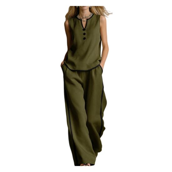 Women s Summer 2 Piece Outfits Casual Sleeveless Button V Neck Top And Wide Leg XXXL армия зеленый
Women s Summer 2 Piece Outfits Casual Sleeveless Button V Neck Top And Wide Leg XXXL армия зеленый
