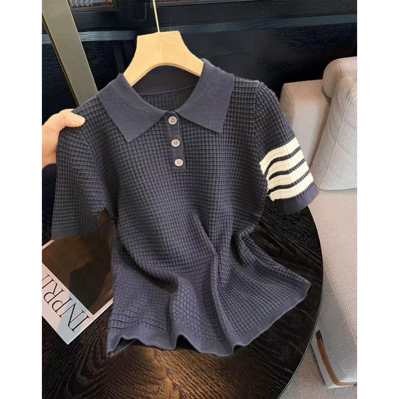 Youth age reduction artifact olo collar hyperbolic yarn waffle knitted sweater short sleeve XL Темно-синій
Youth age reduction artifact olo collar hyperbolic yarn waffle knitted sweater short sleeve XL Темно-синій