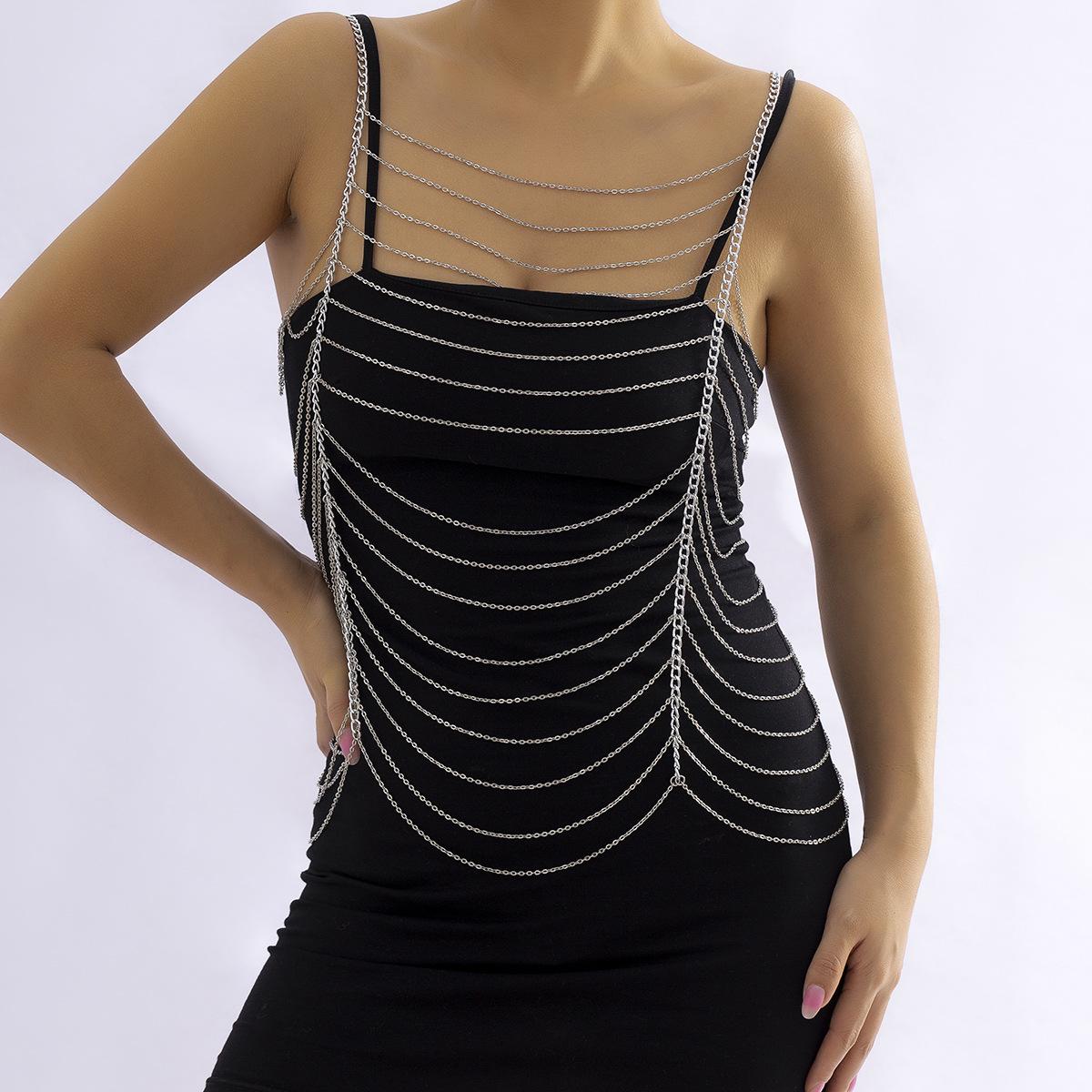 Accessories, personalized sweet hollow geometric body chain, cold wind multi-layer chain fringed clothing women
Accessories, personalized sweet hollow geometric body chain, cold wind multi-layer chain fringed clothing women