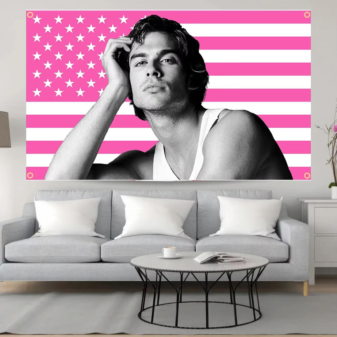 Ian Somerhalder Damon Salvatore Tapestry Pink US Vampire Funny Meme Flag Man Cave Wall Decor Flat Print 74x94cm(29x37in)
Ian Somerhalder Damon Salvatore Tapestry Pink US Vampire Funny Meme Flag Man Cave Wall Decor Flat Print 74x94cm(29x37in)