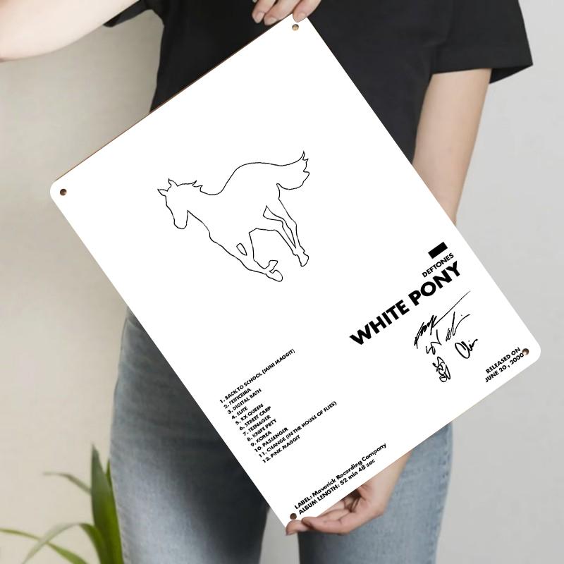 Deftones White Pony Album Cover Metal Wall Art Rock Music Decor for Bedroom Living Room 20x30cm(7.8x11.8inch)
Deftones White Pony Album Cover Metal Wall Art Rock Music Decor for Bedroom Living Room 20x30cm(7.8x11.8inch)
