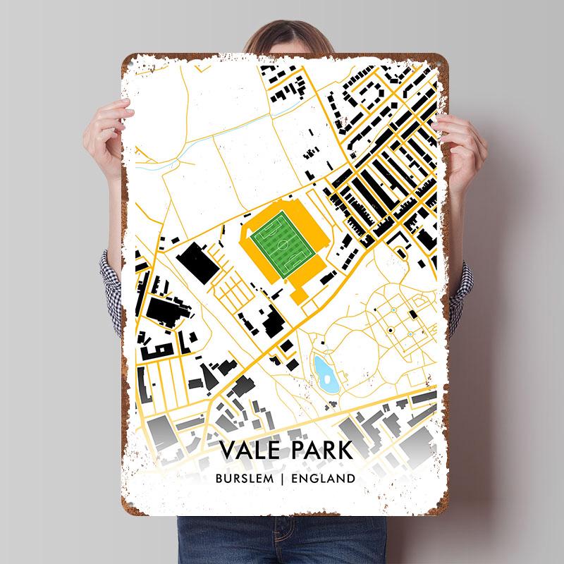 Vale Park Map Tin Plaque Poster Customized Wall Art Retro Vintage Metal Signs for Man Cave Gaming Room Decoration At Home Decor 20x30cm(7.8x11.8inch)
Vale Park Map Tin Plaque Poster Customized Wall Art Retro Vintage Metal Signs for Man Cave Gaming Room Decoration At Home Decor 20x30cm(7.8x11.8inch)