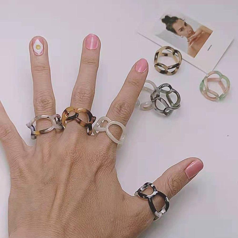 Geometric Fashion Jewelry Round Hollow Acetic Acid Cross Leopard Resin Rings Open Finger Ring H
Geometric Fashion Jewelry Round Hollow Acetic Acid Cross Leopard Resin Rings Open Finger Ring H