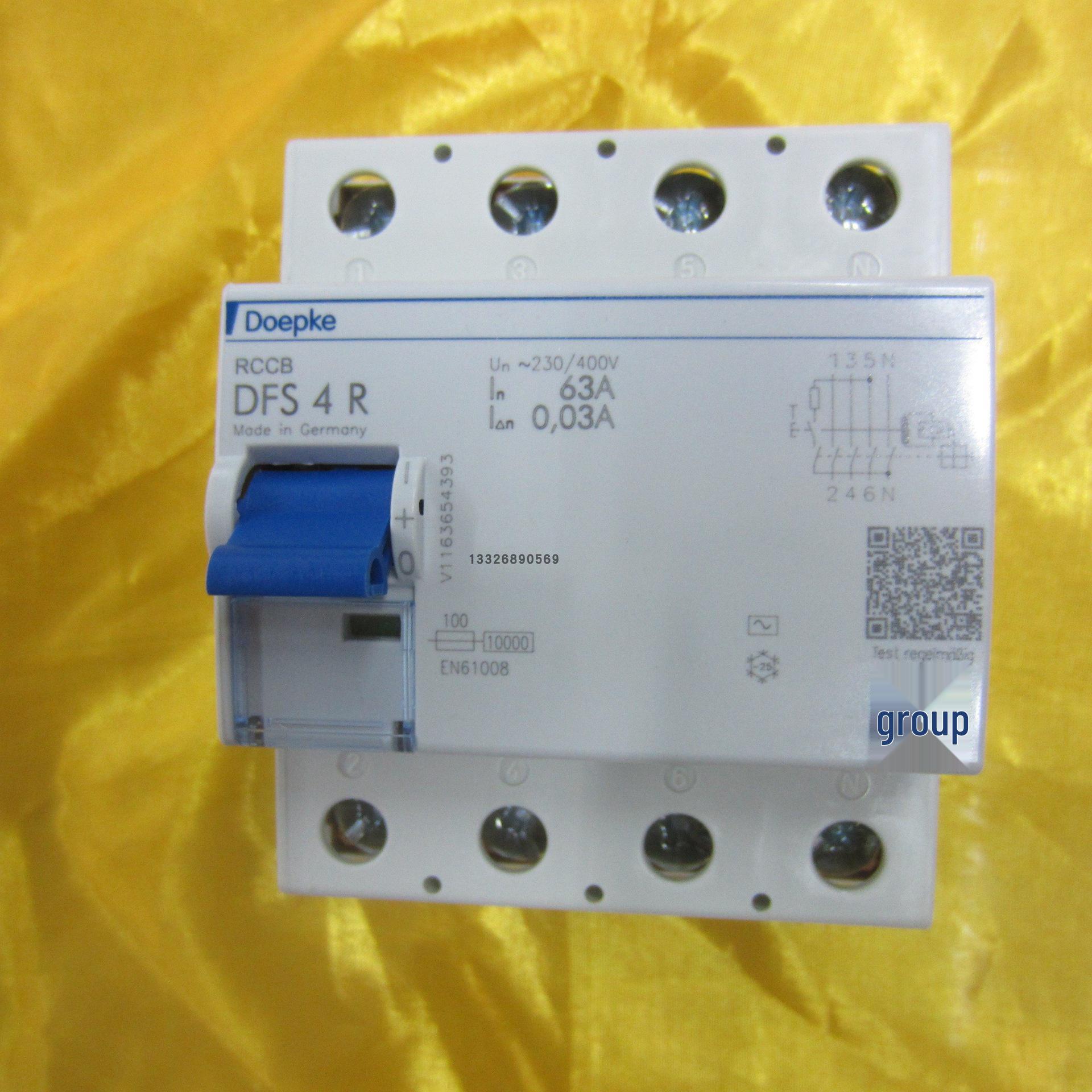 Germany Doepke DFS4 RCD for Audio Enthusiasts, ABL Replacement 4P 63A 0.03A Tripping Current
Germany Doepke DFS4 RCD for Audio Enthusiasts, ABL Replacement 4P 63A 0.03A Tripping Current