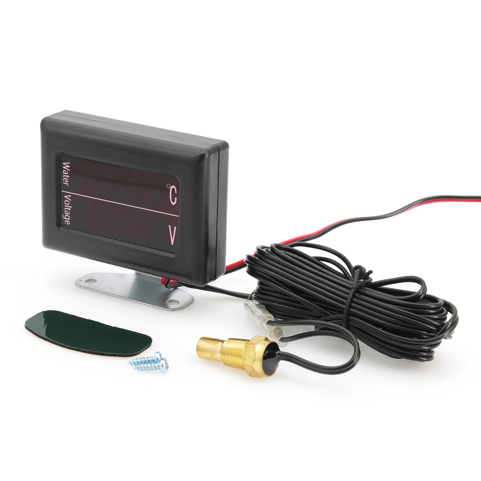 12V/24V Car Truck 2 Functions Voltmeter Ammeter+Water Temperature Volt Meter Dual LED Digital Display 2 in 1 Gauge with Sensor
12V/24V Car Truck 2 Functions Voltmeter Ammeter+Water Temperature Volt Meter Dual LED Digital Display 2 in 1 Gauge with Sensor