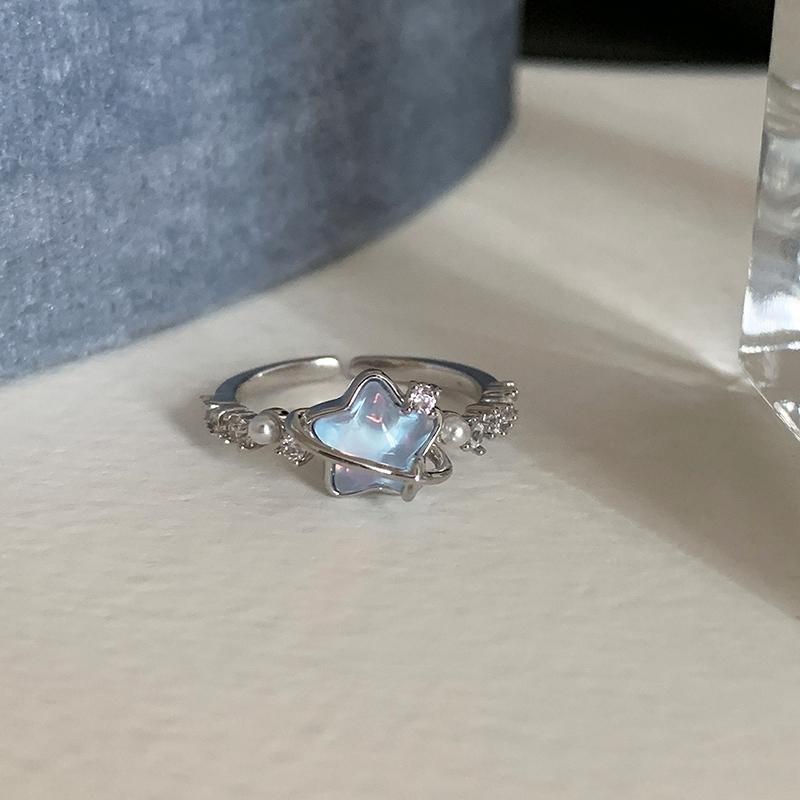 New Blue Planet Star Moon Rings for Women Zircon Rhinestone Pearl Open Finger Rings Sweet Party Y2K Zircon 2000S Girls Gifts
New Blue Planet Star Moon Rings for Women Zircon Rhinestone Pearl Open Finger Rings Sweet Party Y2K Zircon 2000S Girls Gifts