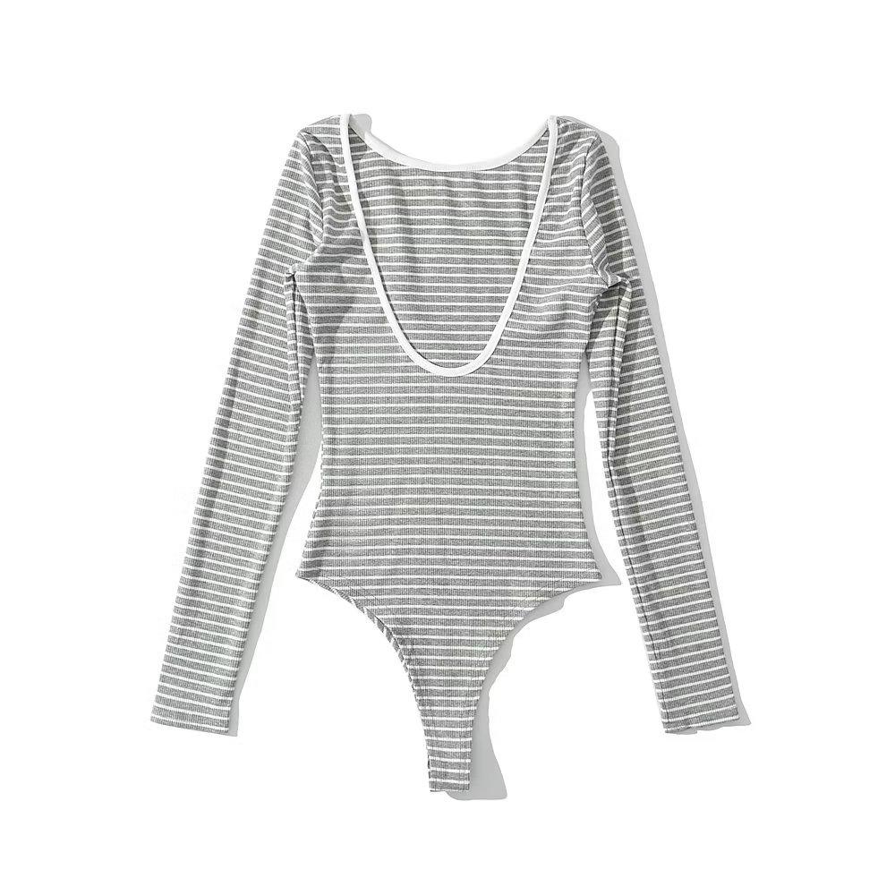 Трендовый женский европейский и американский стиль глубокий открытый комбинезон бодикон в полоску с длинными рукавами Small
Трендовый женский европейский и американский стиль глубокий открытый комбинезон бодикон в полоску с длинными рукавами Small