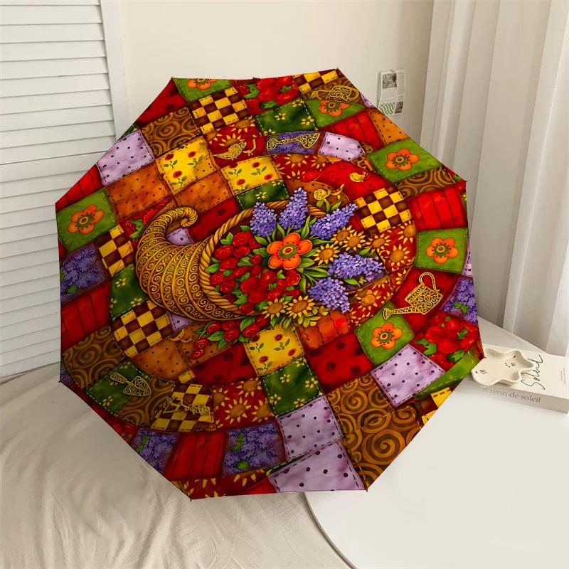 1PC Patchwork Basket Umbrella-8-Rib Reinforced Portable Folding Travel Suitable for All Seasons Outdoor Daily Use Is an Ideal Choice -K0402
1PC Patchwork Basket Umbrella-8-Rib Reinforced Portable Folding Travel Suitable for All Seasons Outdoor Daily Use Is an Ideal Choice -K0402