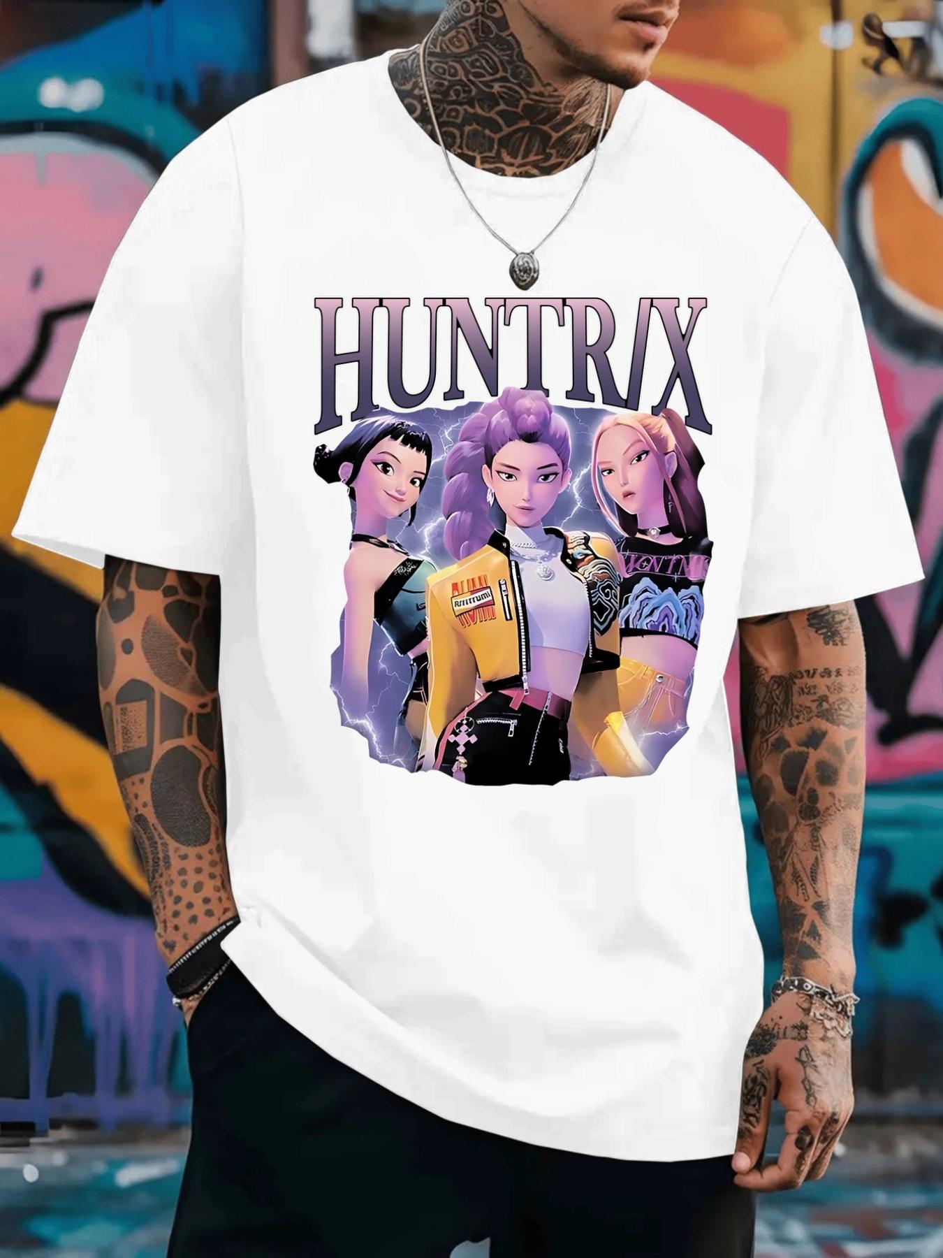 Men s Huntrix Anime Hunter Girl Band T-shirt Black Short Sleeve Casual Summer Tee With Huntrix Logo Text Print Round Neck S
Men s Huntrix Anime Hunter Girl Band T-shirt Black Short Sleeve Casual Summer Tee With Huntrix Logo Text Print Round Neck S