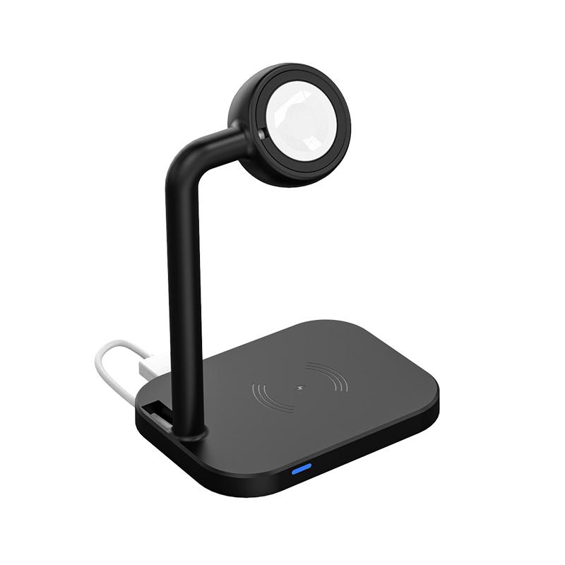 2 in 1 Magnetic Wireless Charger Desktop Wireless Fast Charging Base Stand Dock Station for Apple Watch/iPhone Black
2 in 1 Magnetic Wireless Charger Desktop Wireless Fast Charging Base Stand Dock Station for Apple Watch/iPhone Black
