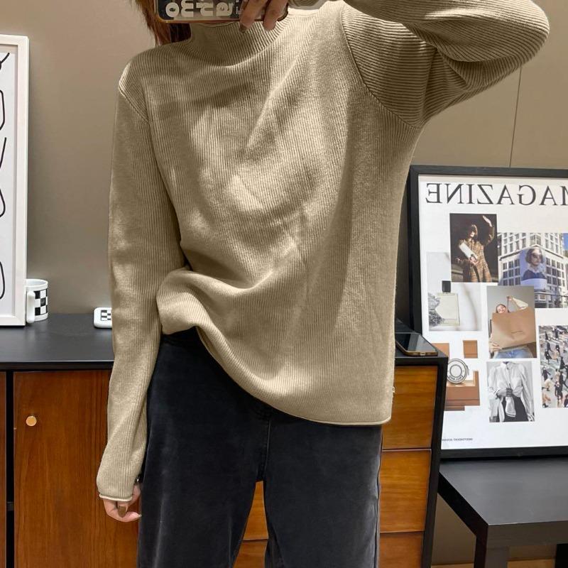 Женский трикотажный свитер с полуворотником, в рубчик, весенний, для отдыха, для ношения под низ, базовая рубашка L
Женский трикотажный свитер с полуворотником, в рубчик, весенний, для отдыха, для ношения под низ, базовая рубашка L