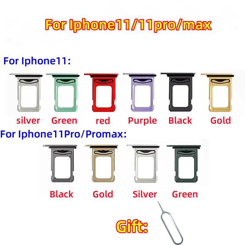 SIM Card tray For Iphone 11/11pro/11promax Card slot drawer Holder drawer chip card tray Sim Card Reader Socket For 11ProMax Silver for Iphone11
SIM Card tray For Iphone 11/11pro/11promax Card slot drawer Holder drawer chip card tray Sim Card Reader Socket For 11ProMax Silver for Iphone11