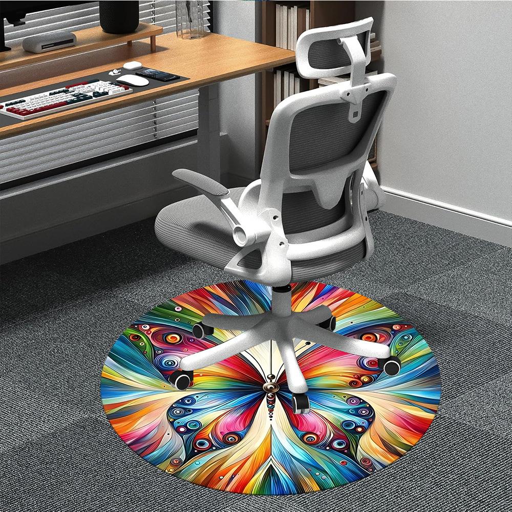 1pc Butterfly Colors Office Round Area Rug, Mat Suitable ForOffice, Under Office Chairs Bedroom Living Room Home Decor, Room Deco 80cm
1pc Butterfly Colors Office Round Area Rug, Mat Suitable ForOffice, Under Office Chairs Bedroom Living Room Home Decor, Room Deco 80cm