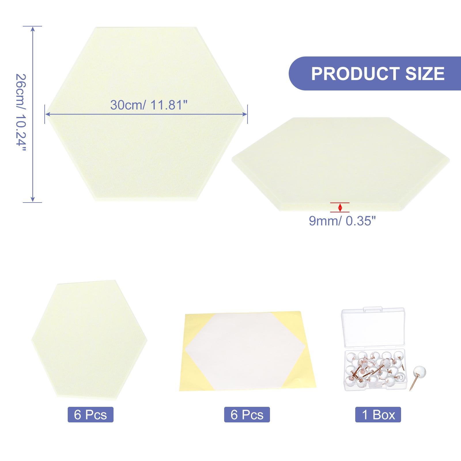 6Pc 12 x10 Felt Bulletin Board Self Adhesive Hexagon Felt Tiles for Sound Proofing Wall Panels for Home Office Recording Studio світло-жовтого кольору
6Pc 12 x10 Felt Bulletin Board Self Adhesive Hexagon Felt Tiles for Sound Proofing Wall Panels for Home Office Recording Studio світло-жовтого кольору