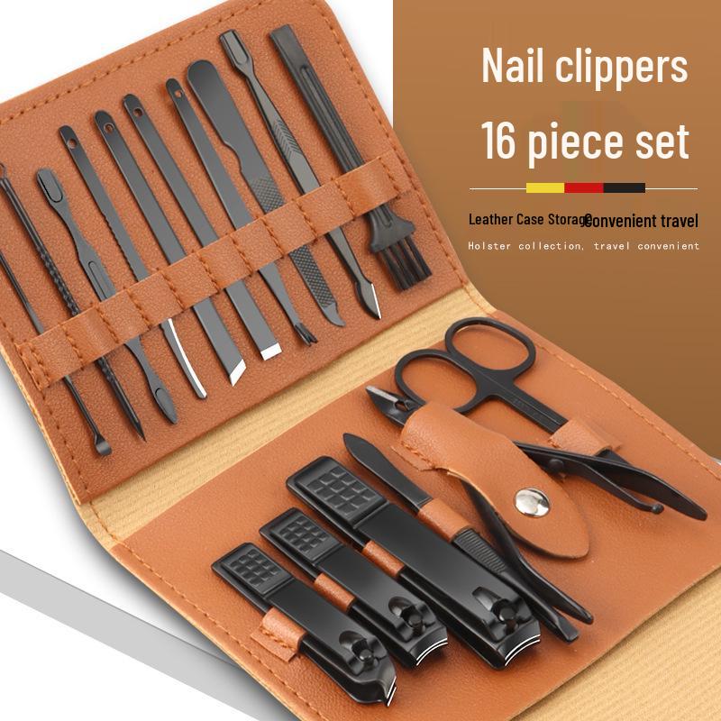 In Stock 16-Piece Manicure Set: Slanted Nail Clippers, Stainless Steel Cuticle Scissors, Black Foldable Case.
In Stock 16-Piece Manicure Set: Slanted Nail Clippers, Stainless Steel Cuticle Scissors, Black Foldable Case.