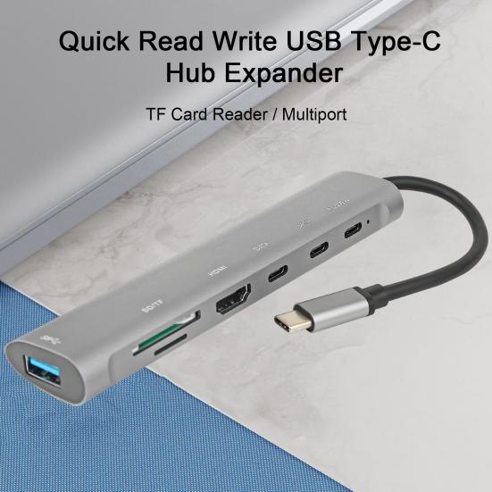 Портативная USB-док-станция 7 в 1, профессиональный высокоскоростной адаптер-концентратор Type-C
Портативная USB-док-станция 7 в 1, профессиональный высокоскоростной адаптер-концентратор Type-C