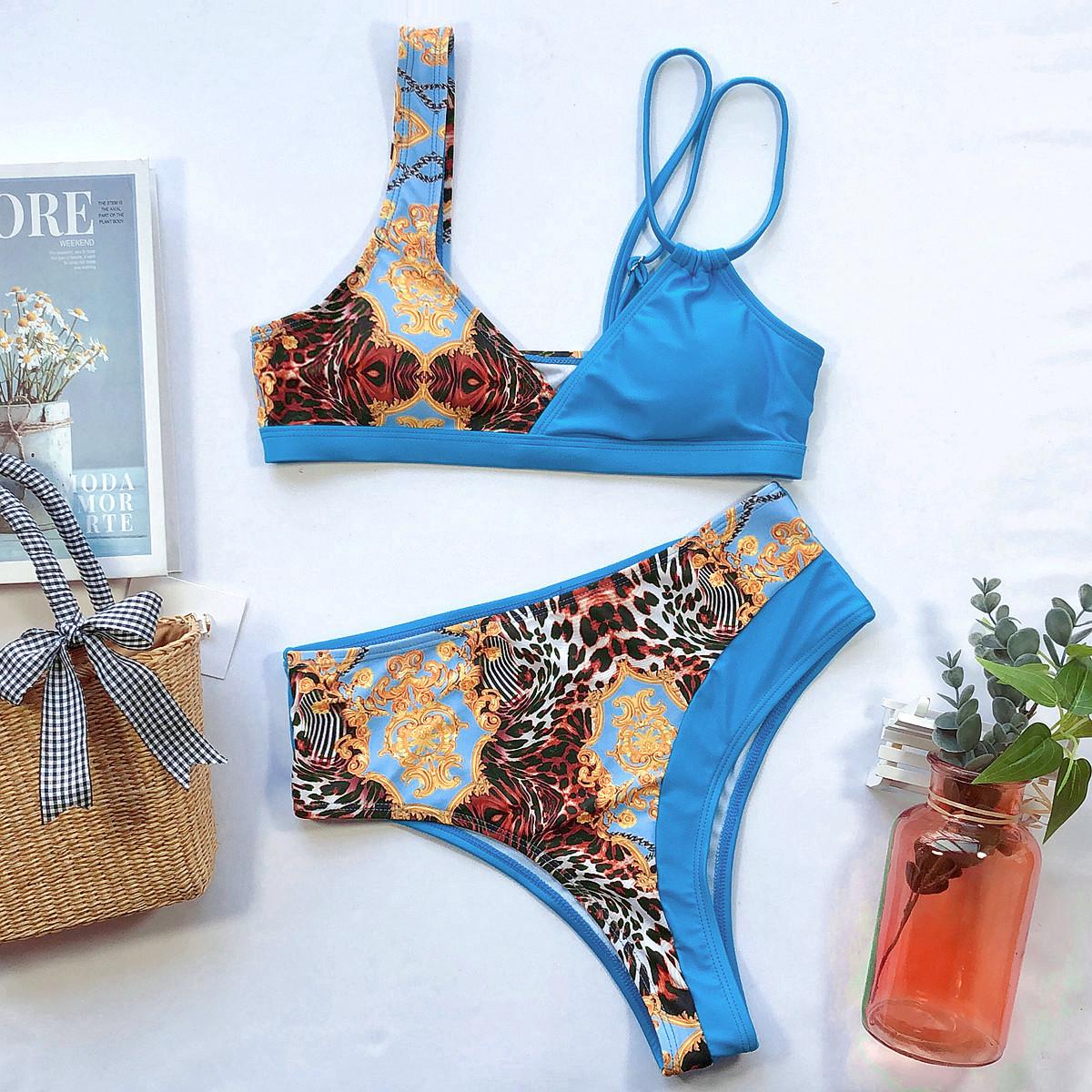 Sexy Women Bikini Set Patchwork Swimsuit High Waisted Ladies Swimwear 2 Piece Bathing Suit L синій
Sexy Women Bikini Set Patchwork Swimsuit High Waisted Ladies Swimwear 2 Piece Bathing Suit L синій