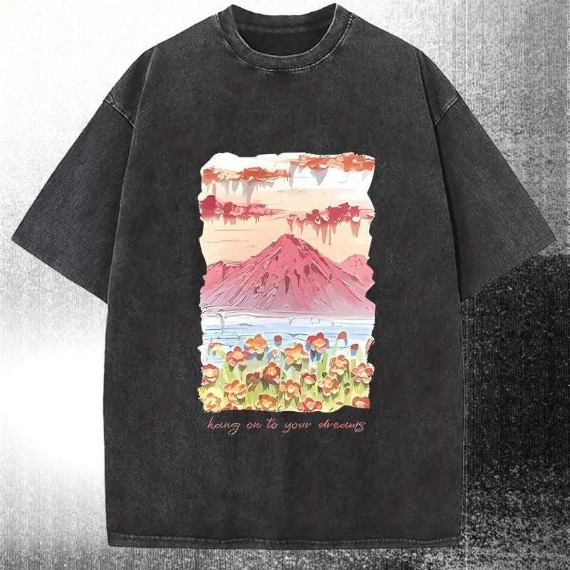 European Size Water Washed, Stick to Your Dream Printed Men s Summer Clothes Summer T-shirt, Multi-color Water Washed Aging Process, Round Neck Casual S чёрный
European Size Water Washed, Stick to Your Dream Printed Men s Summer Clothes Summer T-shirt, Multi-color Water Washed Aging Process, Round Neck Casual S чёрный