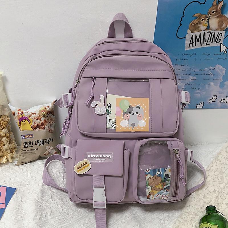 Girls Student Backpack Set with Badges & Cards
Girls Student Backpack Set with Badges & Cards