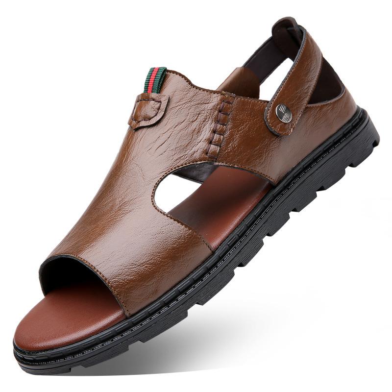 Summer new men s open-toed sandals men s hollowed-out breathable hole shoes leather sandals 44 коричневий
Summer new men s open-toed sandals men s hollowed-out breathable hole shoes leather sandals 44 коричневий