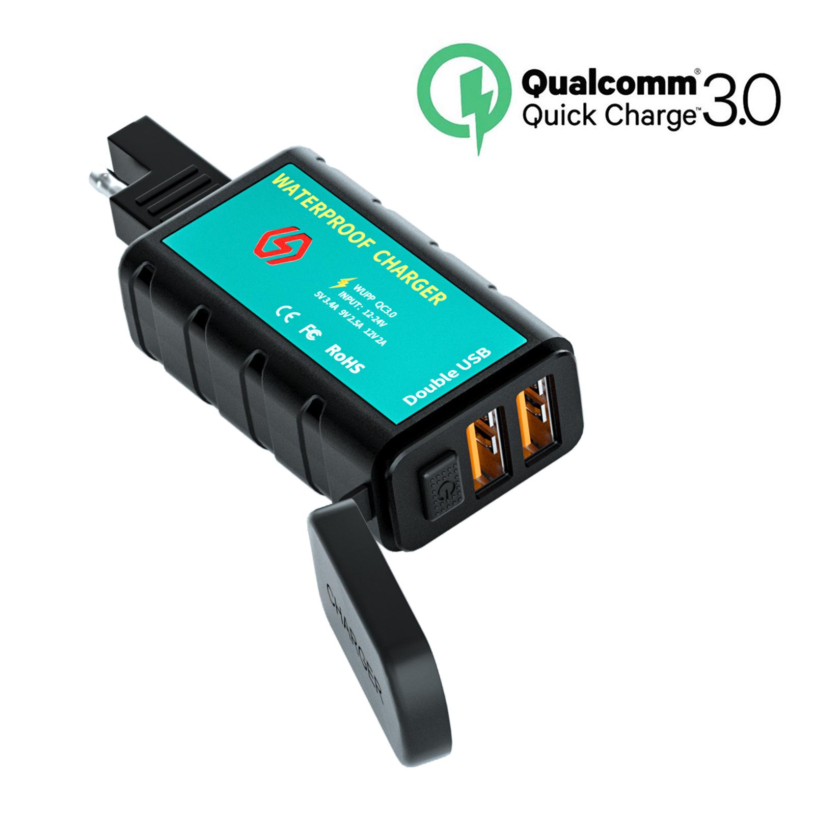 Порты зарядного устройства для мотоцикла QC3.0 и PD3.0, адаптер питания IP66, водонепроницаемый комплект для быстрой зарядки, два порта, напряжение 12 В-24 В для телефона, планшета, GPS-камеры 6.66*3.8*2.13cm синий/чёрный
Порты зарядного устройства для мотоцикла QC3.0 и PD3.0, адаптер питания IP66, водонепроницаемый комплект для быстрой зарядки, два порта, напряжение 12 В-24 В для телефона, планшета, GPS-камеры 6.66*3.8*2.13cm синий/чёрный