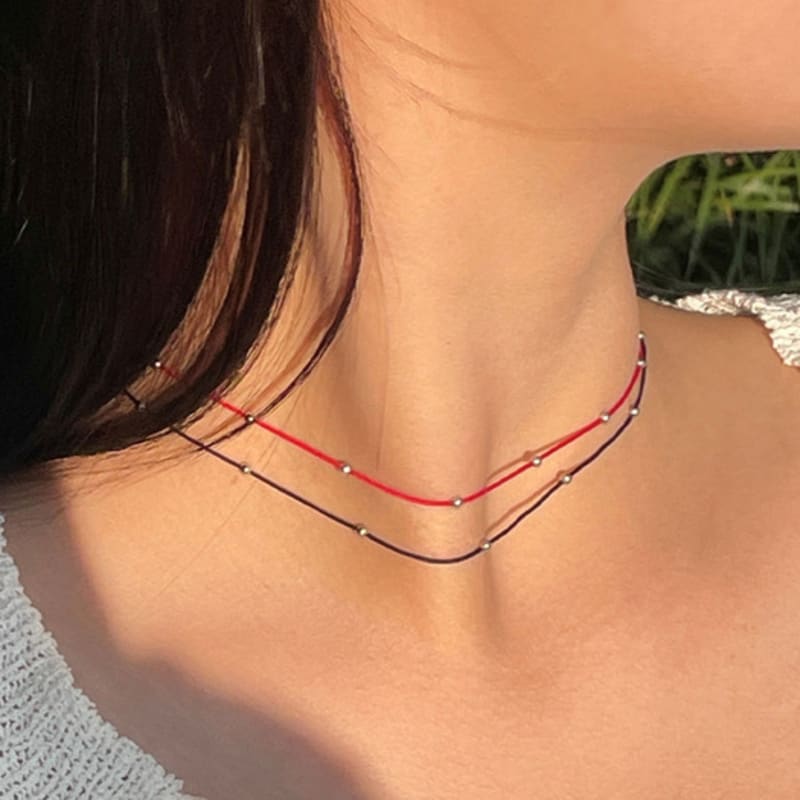 LOVE ME MONSTER Strap & Ball Choker_2COL RED
LOVE ME MONSTER Strap & Ball Choker_2COL RED