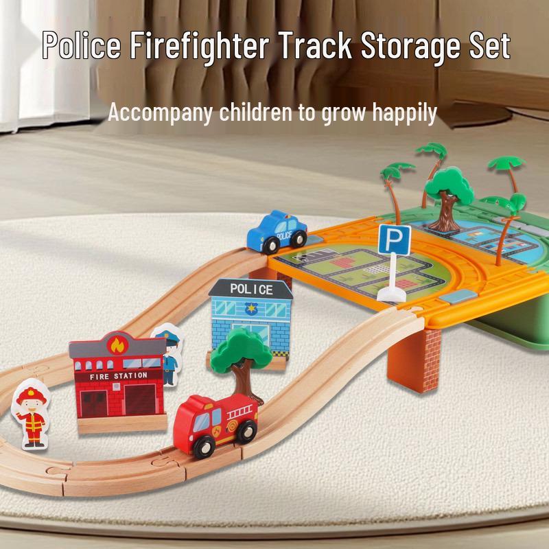 38-Piece Beech Wood Police & Firefighter Track Toy Set with Storage - Children s Educational Learning Toy
38-Piece Beech Wood Police & Firefighter Track Toy Set with Storage - Children s Educational Learning Toy