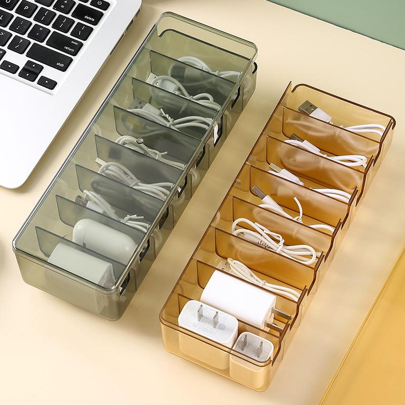 8 Grids Transparent Cable Storage Box With Lid Data Line Storages Container Desktop Stationery Makeup Jewelry Holder Organizers зелёный
8 Grids Transparent Cable Storage Box With Lid Data Line Storages Container Desktop Stationery Makeup Jewelry Holder Organizers зелёный