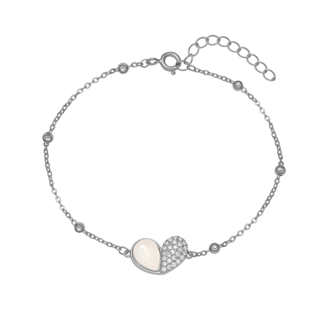 Браслет из стерлингового серебра S925 с халцедоном Love, женская мода, легкий, роскошный, высокого класса, в форме сердца, переводная бижутерия, белый агат 925 silver
Браслет из стерлингового серебра S925 с халцедоном Love, женская мода, легкий, роскошный, высокого класса, в форме сердца, переводная бижутерия, белый агат 925 silver