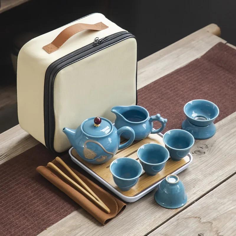 Travel Tea SetPortable Storage BagCeramic Kung Fu TeapotTea CupTea Tray
Travel Tea SetPortable Storage BagCeramic Kung Fu TeapotTea CupTea Tray