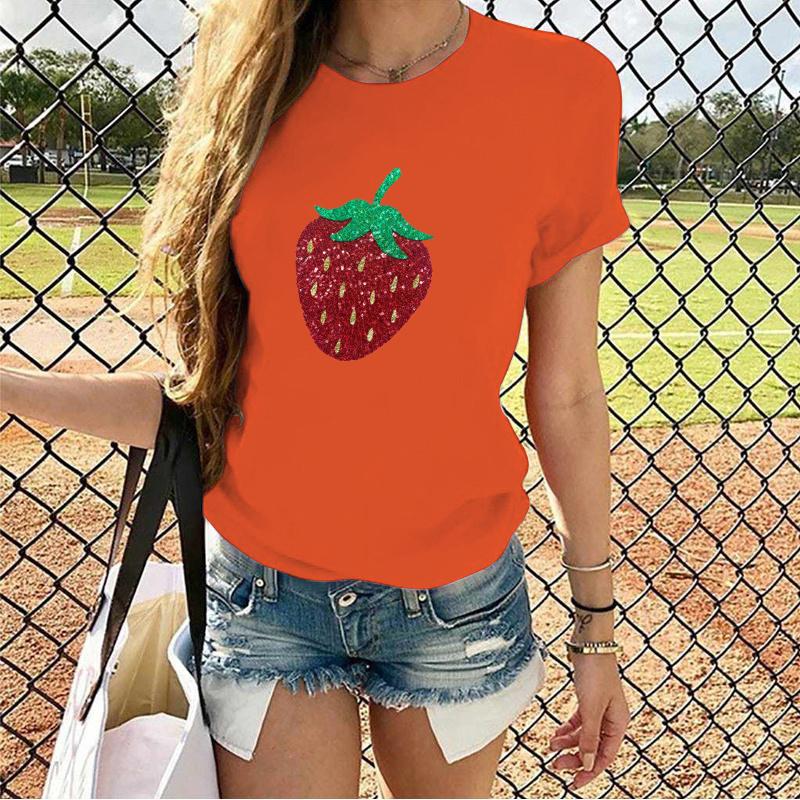 Women s new strawberry pattern printed T-shirt fashion women s outdoor leisure round neck strawberry T-shirt fruit T-shirt 4XL
Women s new strawberry pattern printed T-shirt fashion women s outdoor leisure round neck strawberry T-shirt fruit T-shirt 4XL