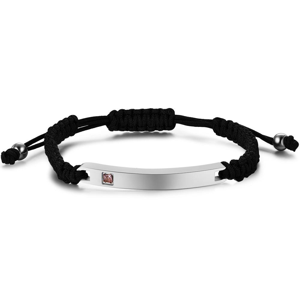 7MM Smooth Rhinestone Inlaid Fashion Bracelet with Adjustable Laser Engraved Logo
7MM Smooth Rhinestone Inlaid Fashion Bracelet with Adjustable Laser Engraved Logo