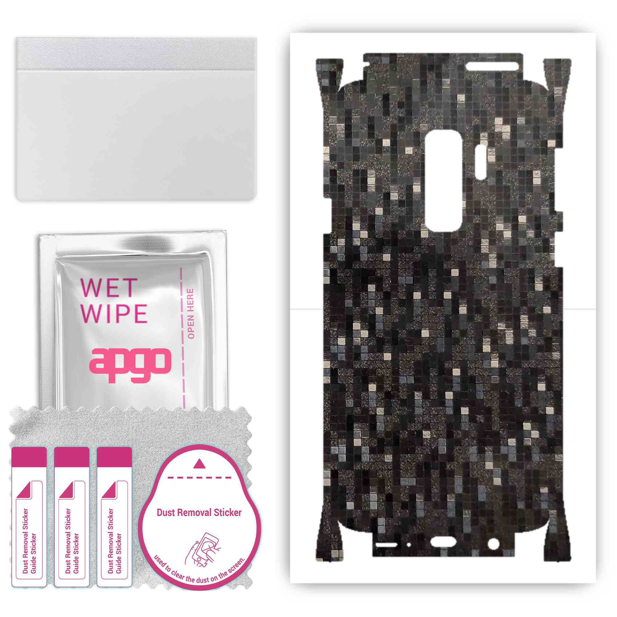 Apgo Protective Skin Sticker for the back+sides compatible with Samsung Galaxy S9 Plus, Full Wrap Film, Foil, Vinyl - Pattern Carbon Black Pixel
Apgo Protective Skin Sticker for the back+sides compatible with Samsung Galaxy S9 Plus, Full Wrap Film, Foil, Vinyl - Pattern Carbon Black Pixel