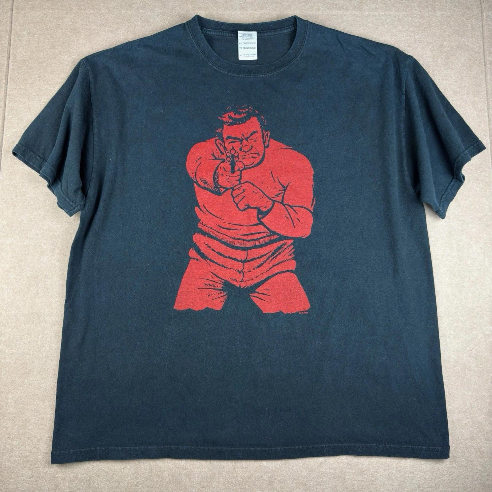 Gunman Print T Shirt XL Black Red Graphic Comic Style Streetwear Tee Gildan M
Gunman Print T Shirt XL Black Red Graphic Comic Style Streetwear Tee Gildan M