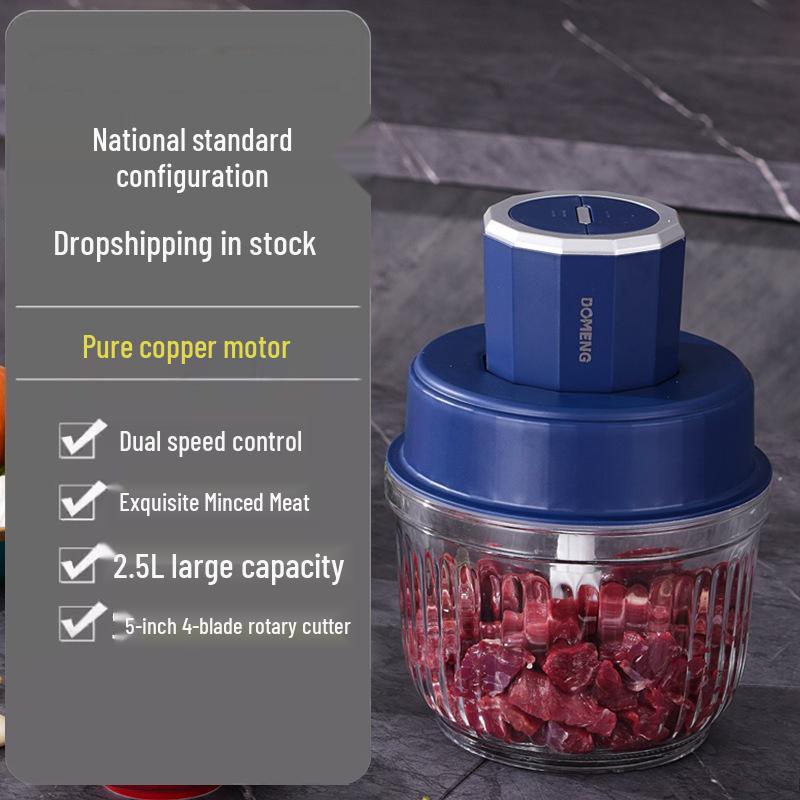 110V US Standard Electric Meat Grinder and Vegetable Chopper for Household Use Glass Bowl with 30 Ribs and Baffle
110V US Standard Electric Meat Grinder and Vegetable Chopper for Household Use Glass Bowl with 30 Ribs and Baffle