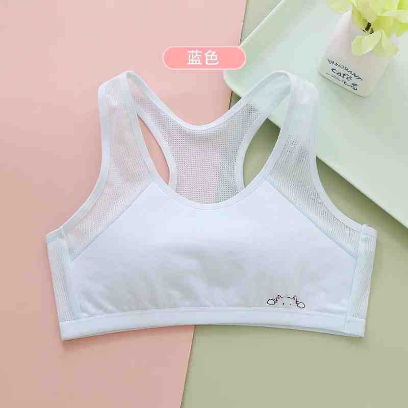 Тонкий хлопковый бюстгальтер для учениц начальной школы в период полового созревания, подходит для девочек постарше и девочек для предотвращения выпирания сосков. size 90
Тонкий хлопковый бюстгальтер для учениц начальной школы в период полового созревания, подходит для девочек постарше и девочек для предотвращения выпирания сосков. size 90